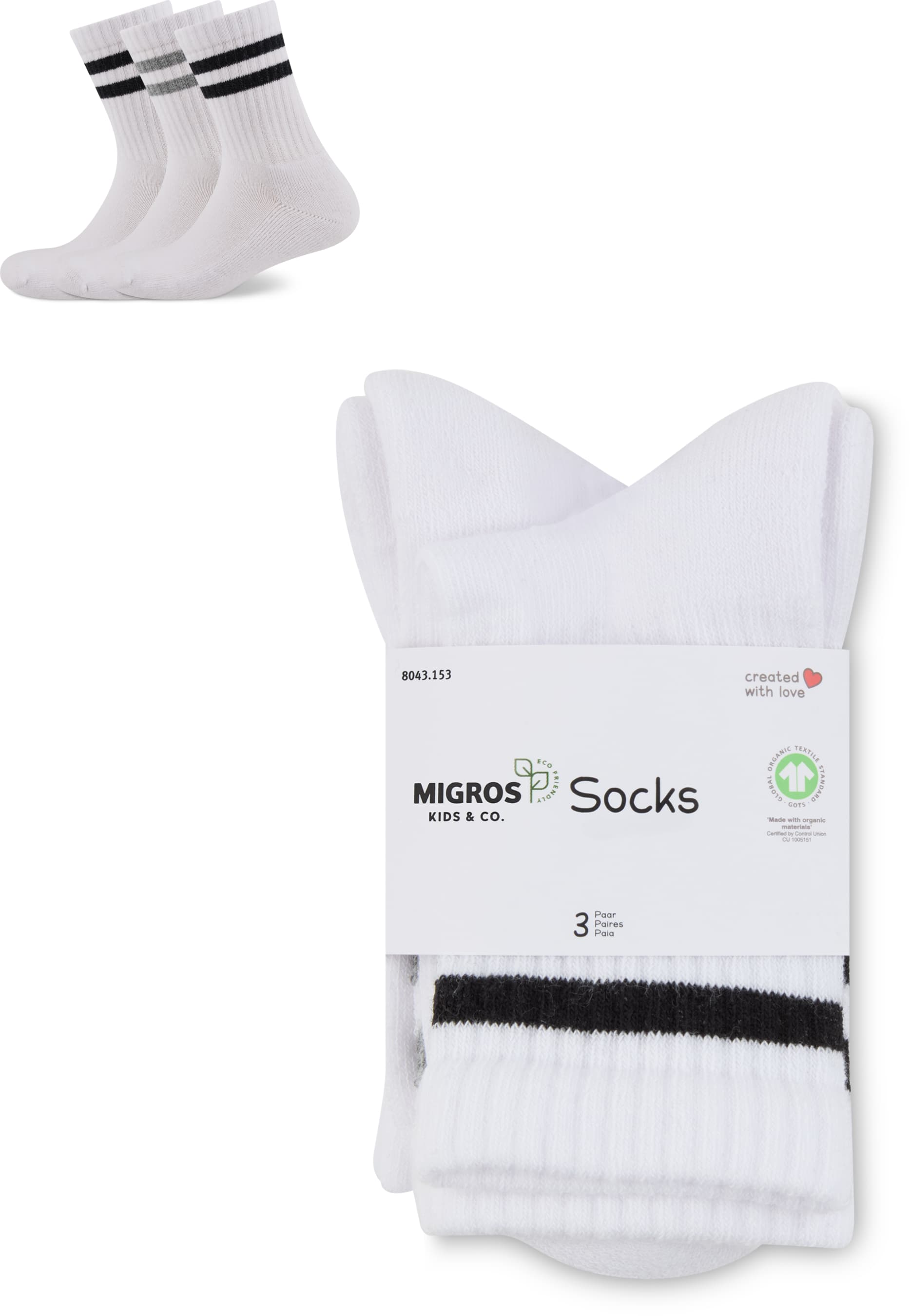 Kinder Sportsocken 3 teilig